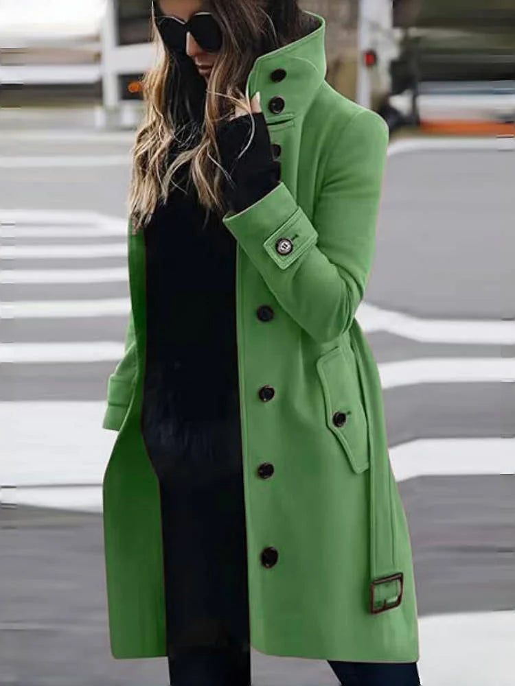 Wool Blend Women's Coat - Wear Spot