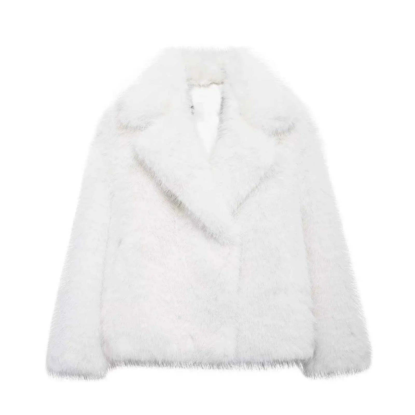 Long Plush Winter Coat - Cozy Faux Fur for Stylish Winter Warmth - Wear Spot