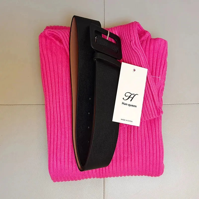 Knitted Turtleneck Sweater Dress for a Stylish Statement - Wear Spot