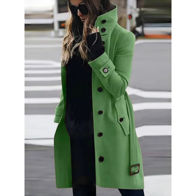 Wool Blend Women's Coat - Wear Spot