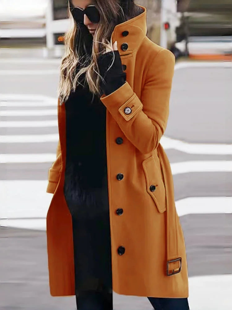 Wool Blend Women's Coat - Wear Spot