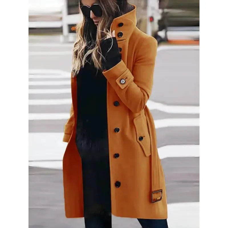 Wool Blend Women's Coat - Wear Spot
