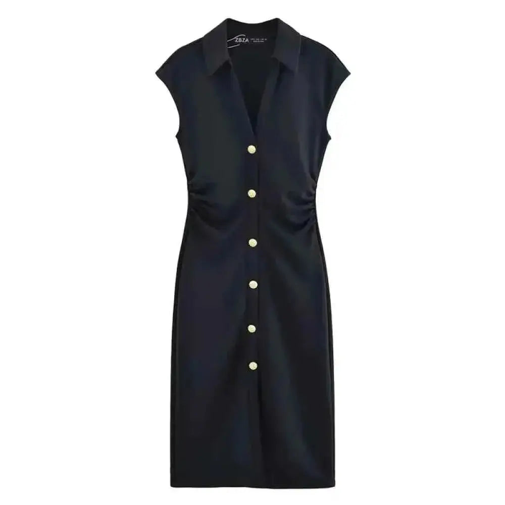 HXAO Ruched Gray Summer Dress - Elegant Sleeveless Bodycon for Women - Wear Spot